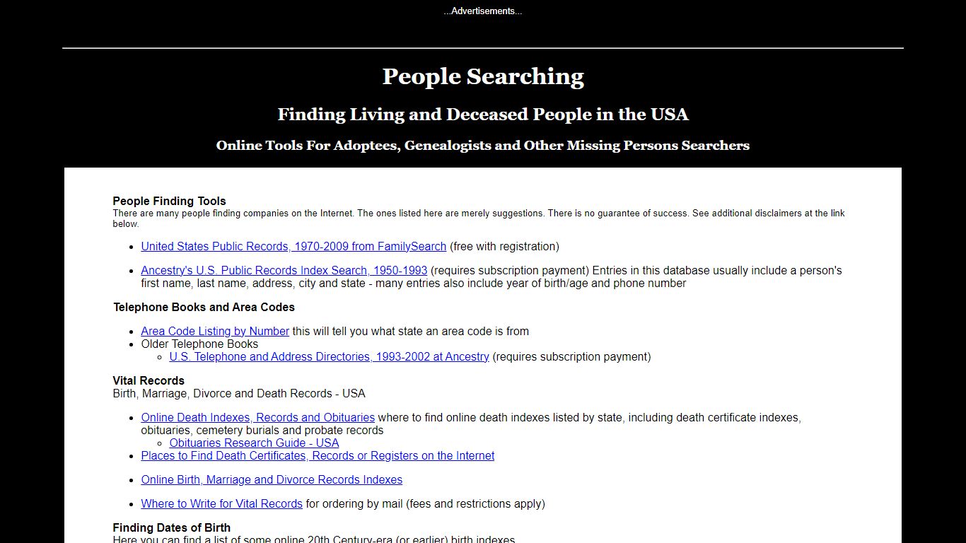 Finding Living and Deceased People in the USA - GeneSearch